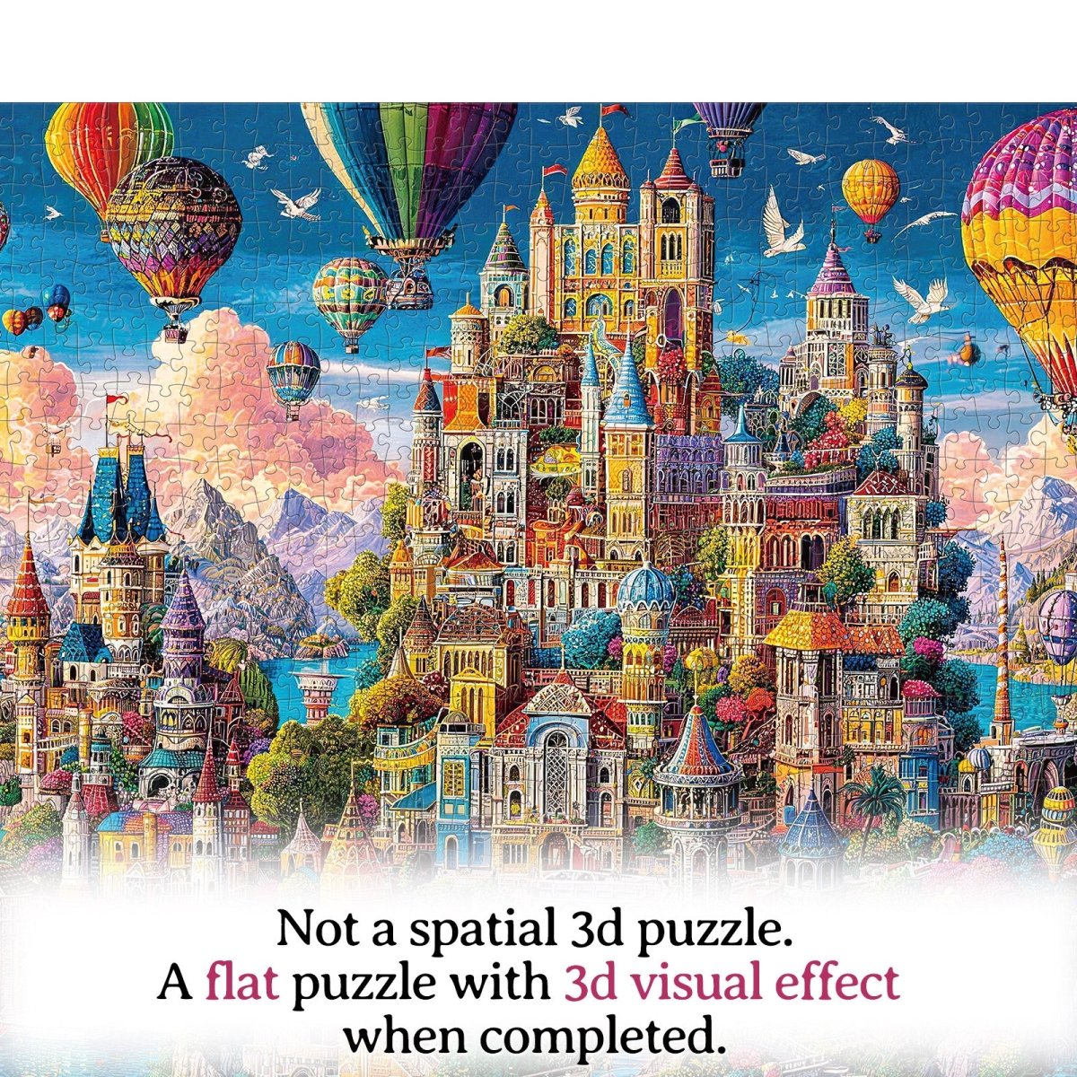 Artistic 1000-Piece Cardboard Jigsaw Puzzle - Aetherwind City