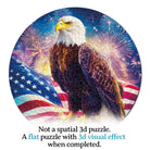 Artistic 1000 - Piece Cardboard Jigsaw Puzzle - Bald Eagle Flag - KAAYEE Puzzle