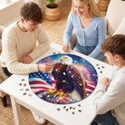 Artistic 1000 - Piece Cardboard Jigsaw Puzzle - Bald Eagle Flag - KAAYEE Puzzle