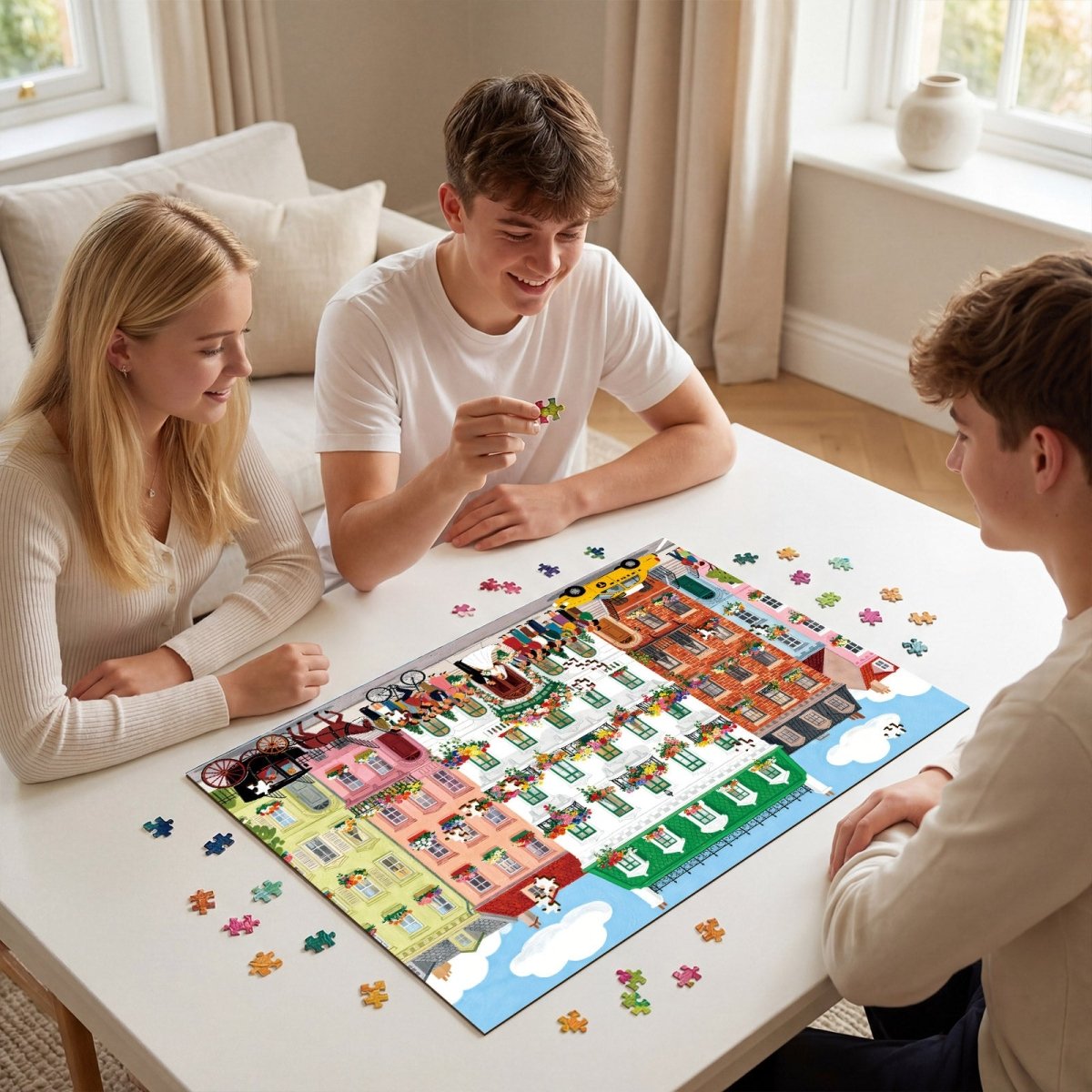 Artistic 1000 - Piece Cardboard Jigsaw Puzzle - Bloom Street Wedding - KAAYEE Puzzle