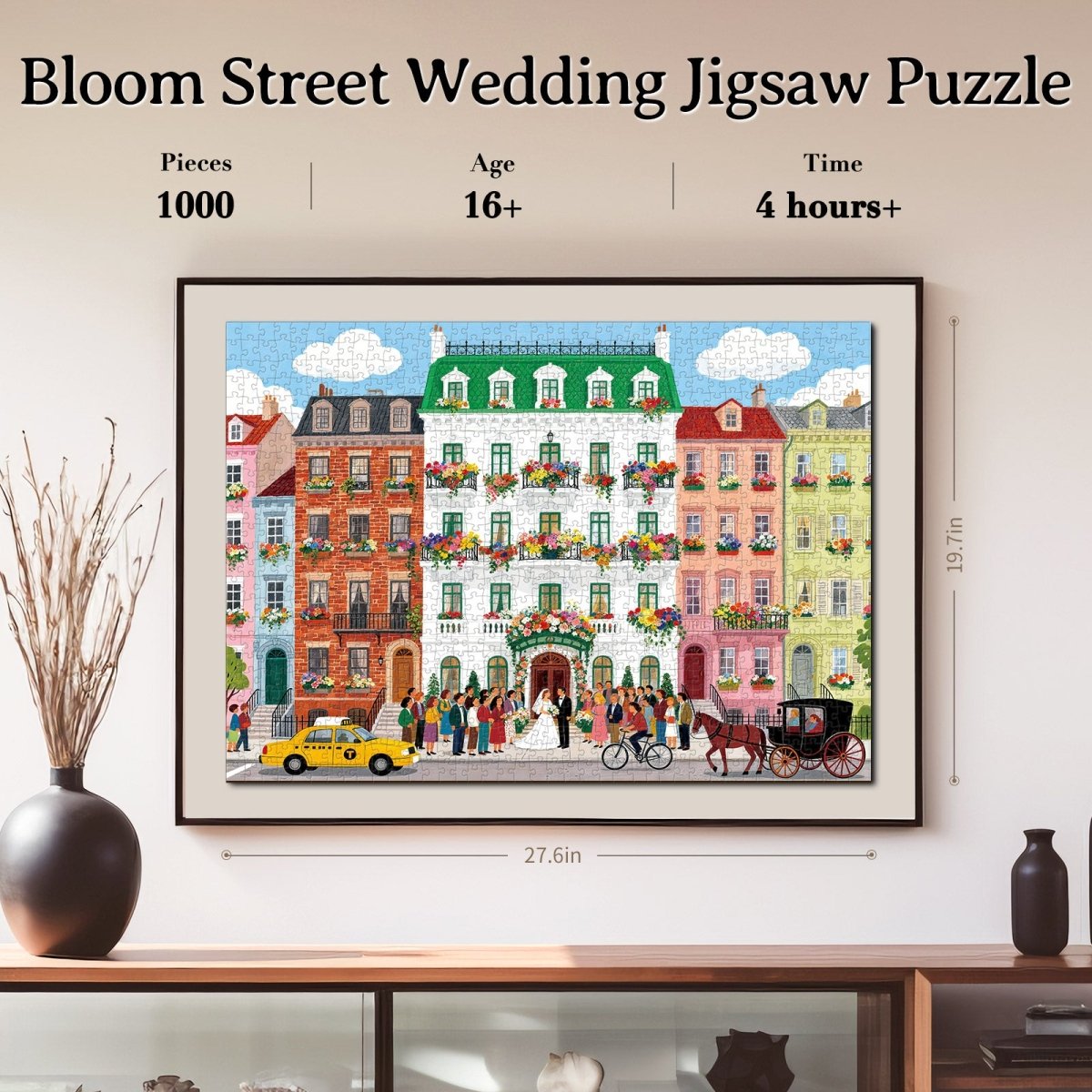 Artistic 1000 - Piece Cardboard Jigsaw Puzzle - Bloom Street Wedding - KAAYEE Puzzle
