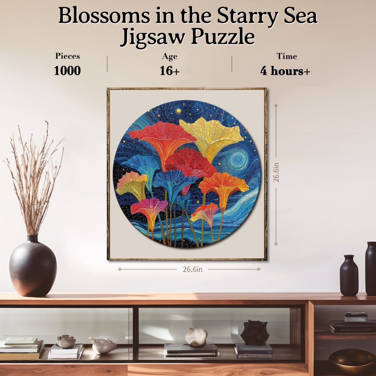 Artistic 1000 - Piece Cardboard Jigsaw Puzzle - Blossoms in the Starry Sea - KAAYEE Puzzle