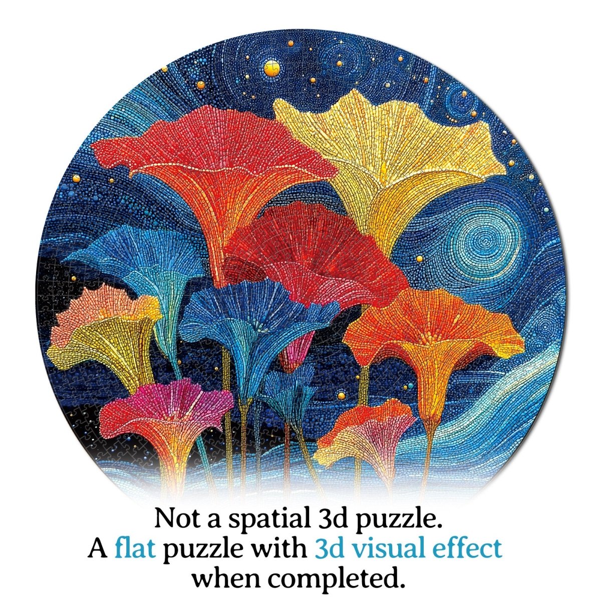 Artistic 1000 - Piece Cardboard Jigsaw Puzzle - Blossoms in the Starry Sea - KAAYEE Puzzle