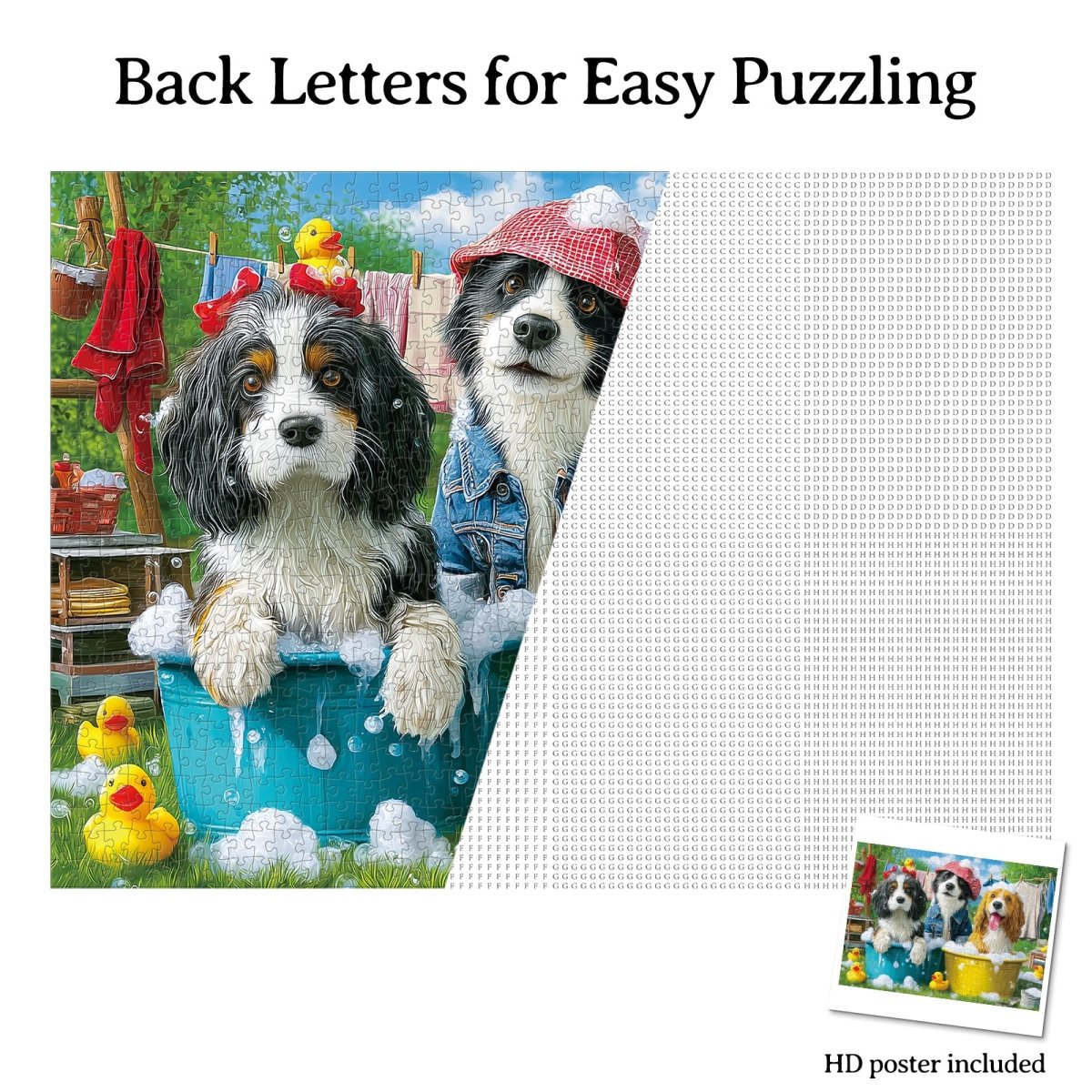 Artistic 1000 - Piece Cardboard Jigsaw Puzzle - Bubble Pup Squad - KAAYEE Puzzle