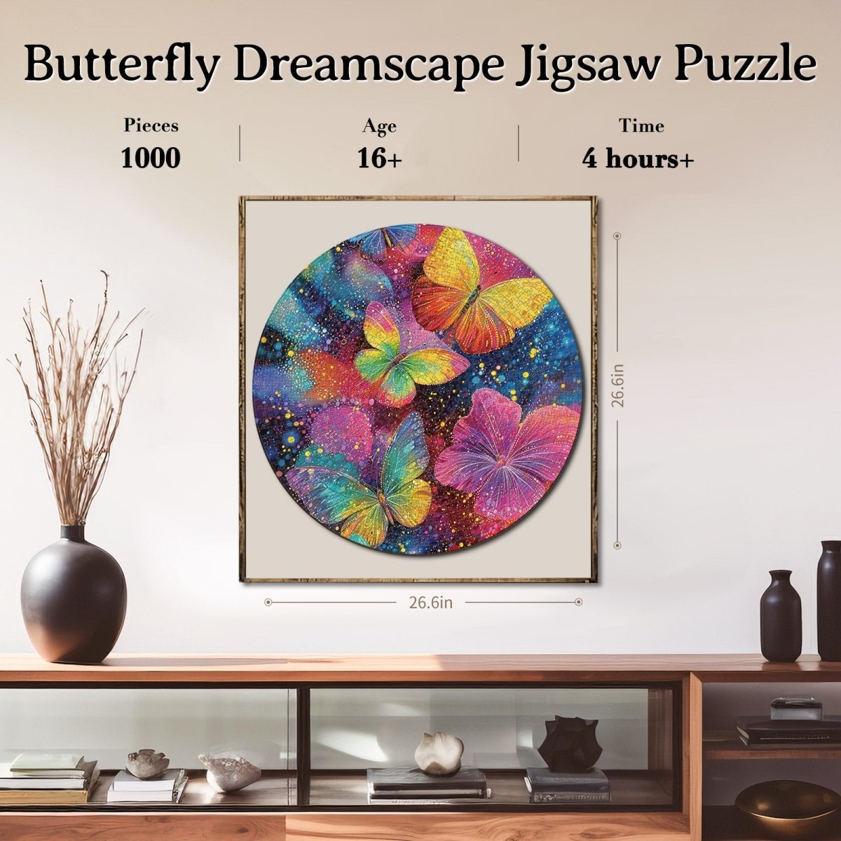 Artistic 1000 - Piece Cardboard Jigsaw Puzzle - Butterfly Dreamscape - KAAYEE Puzzle