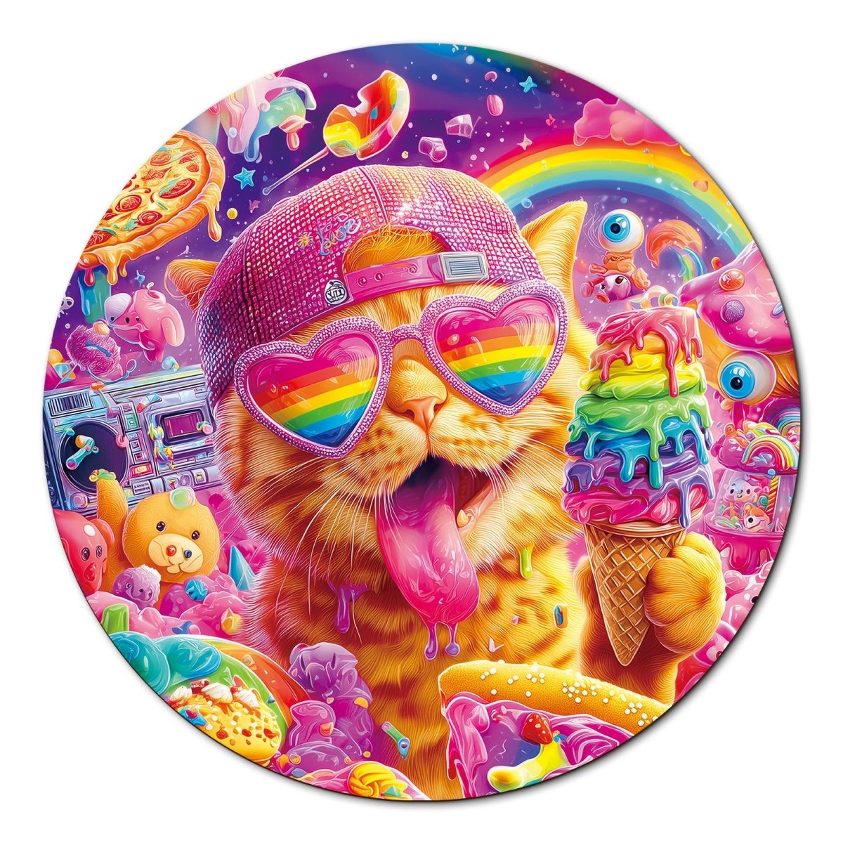 Artistic 1000 - Piece Cardboard Jigsaw Puzzle - Candy Pop Cat - KAAYEE Puzzle