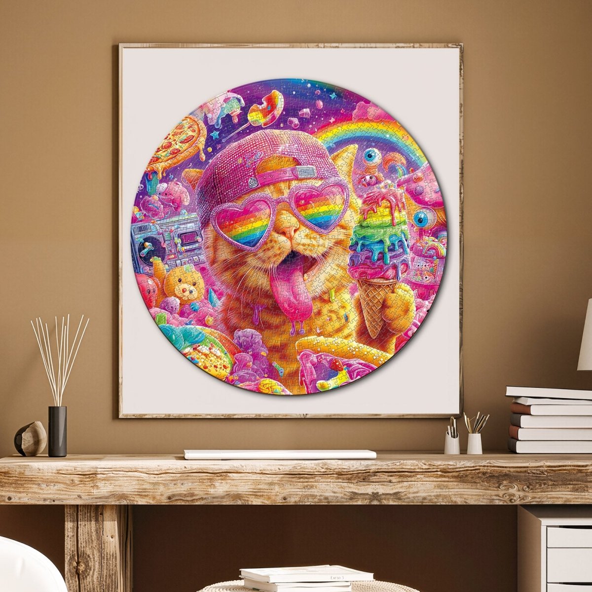 Artistic 1000 - Piece Cardboard Jigsaw Puzzle - Candy Pop Cat - KAAYEE Puzzle