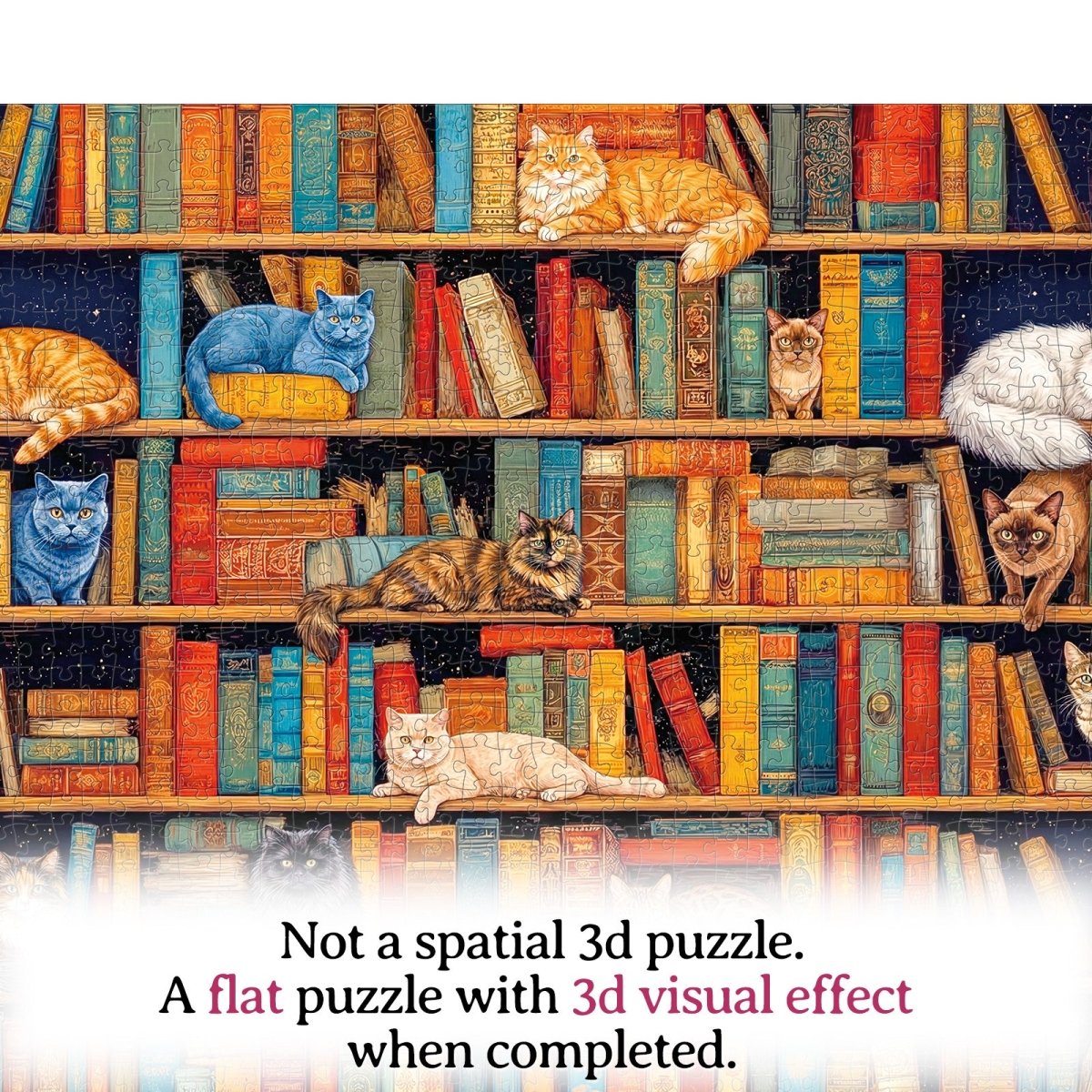 Artistic 1000 - Piece Cardboard Jigsaw Puzzle - Cat on Shelf - KAAYEE Puzzle