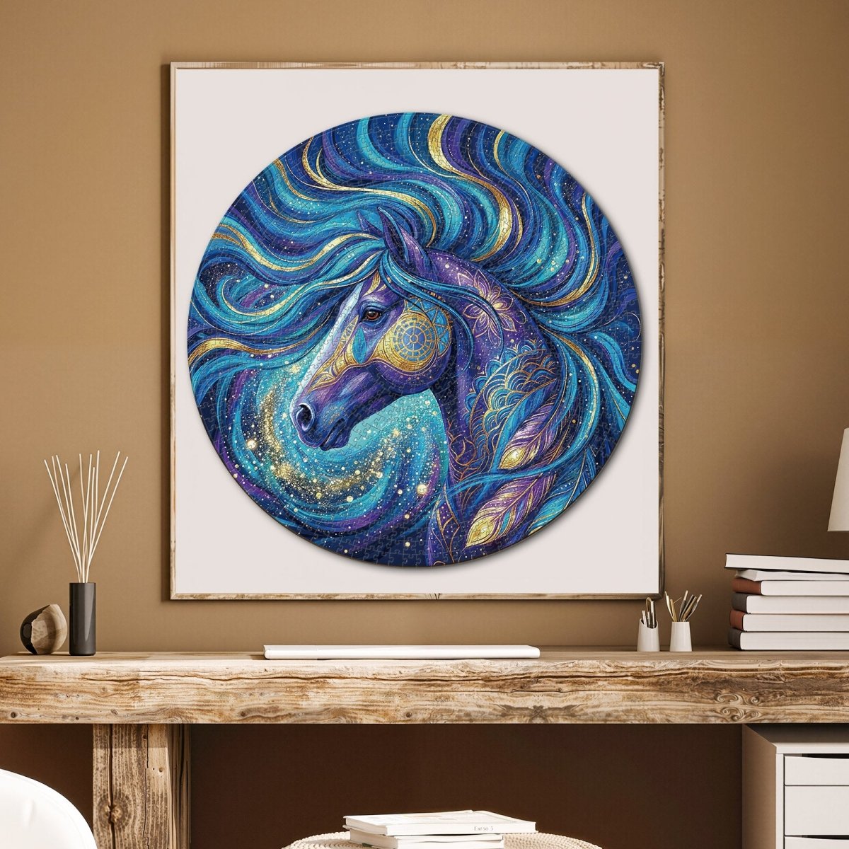 Artistic 1000 - Piece Cardboard Jigsaw Puzzle - Celestial Violet Steed - KAAYEE Puzzle