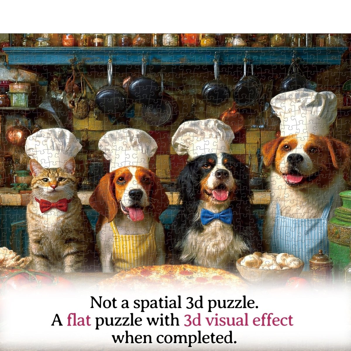 Artistic 1000 - Piece Cardboard Jigsaw Puzzle - Chef Pup Squad - KAAYEE Puzzle