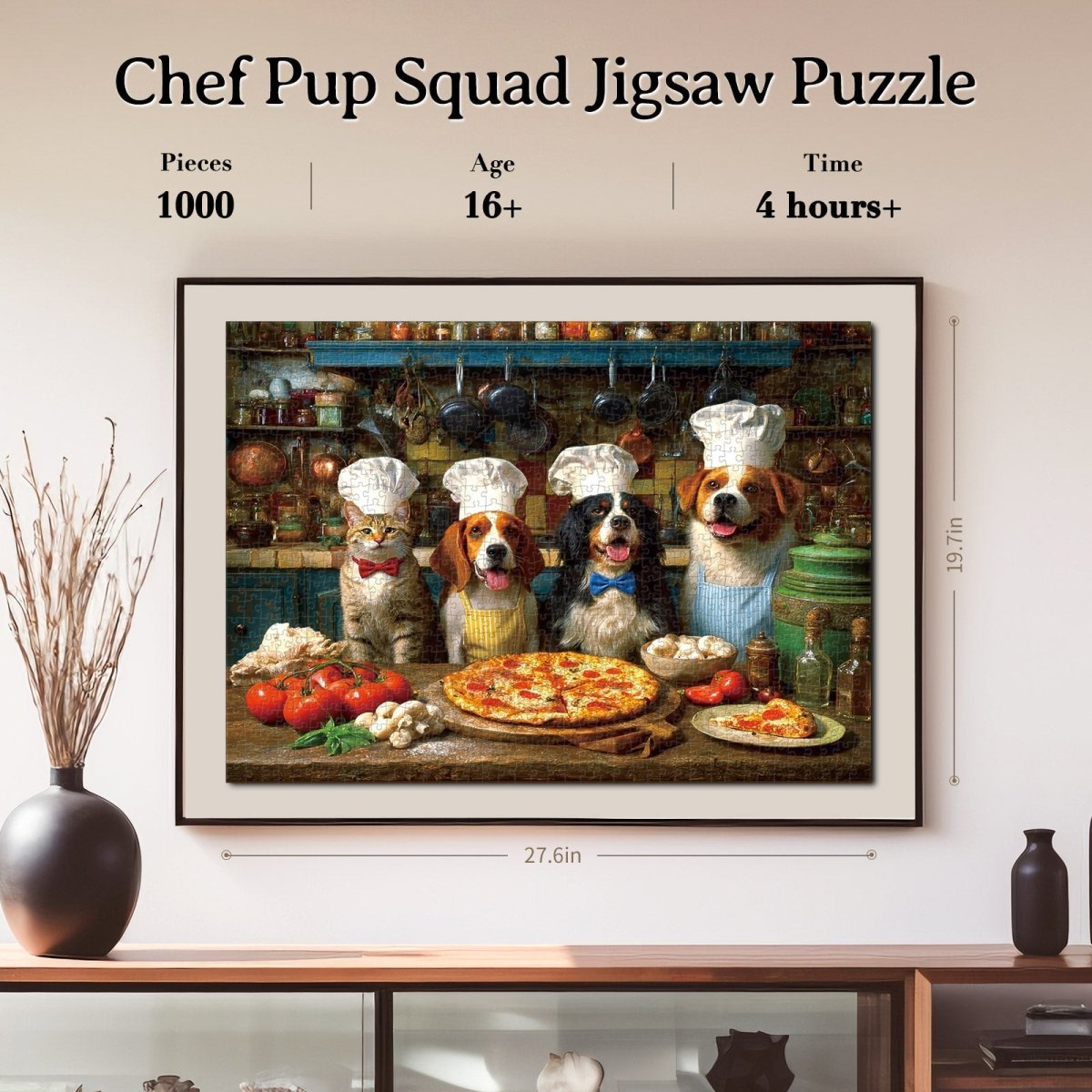 Artistic 1000 - Piece Cardboard Jigsaw Puzzle - Chef Pup Squad - KAAYEE Puzzle