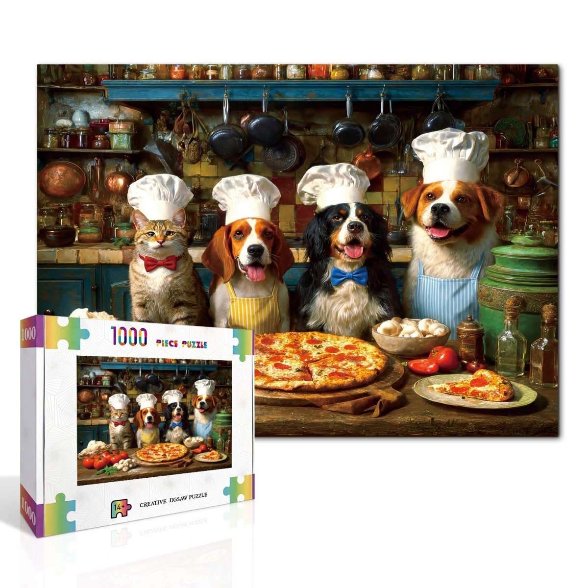 Artistic 1000 - Piece Cardboard Jigsaw Puzzle - Chef Pup Squad - KAAYEE Puzzle