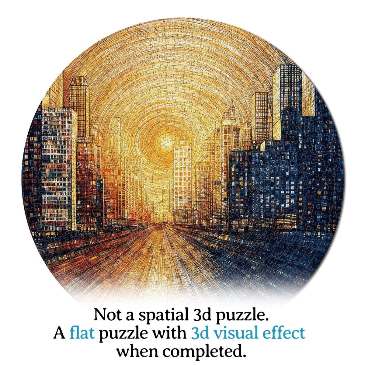 Artistic 1000 - Piece Cardboard Jigsaw Puzzle - City of Dawn - KAAYEE Puzzle