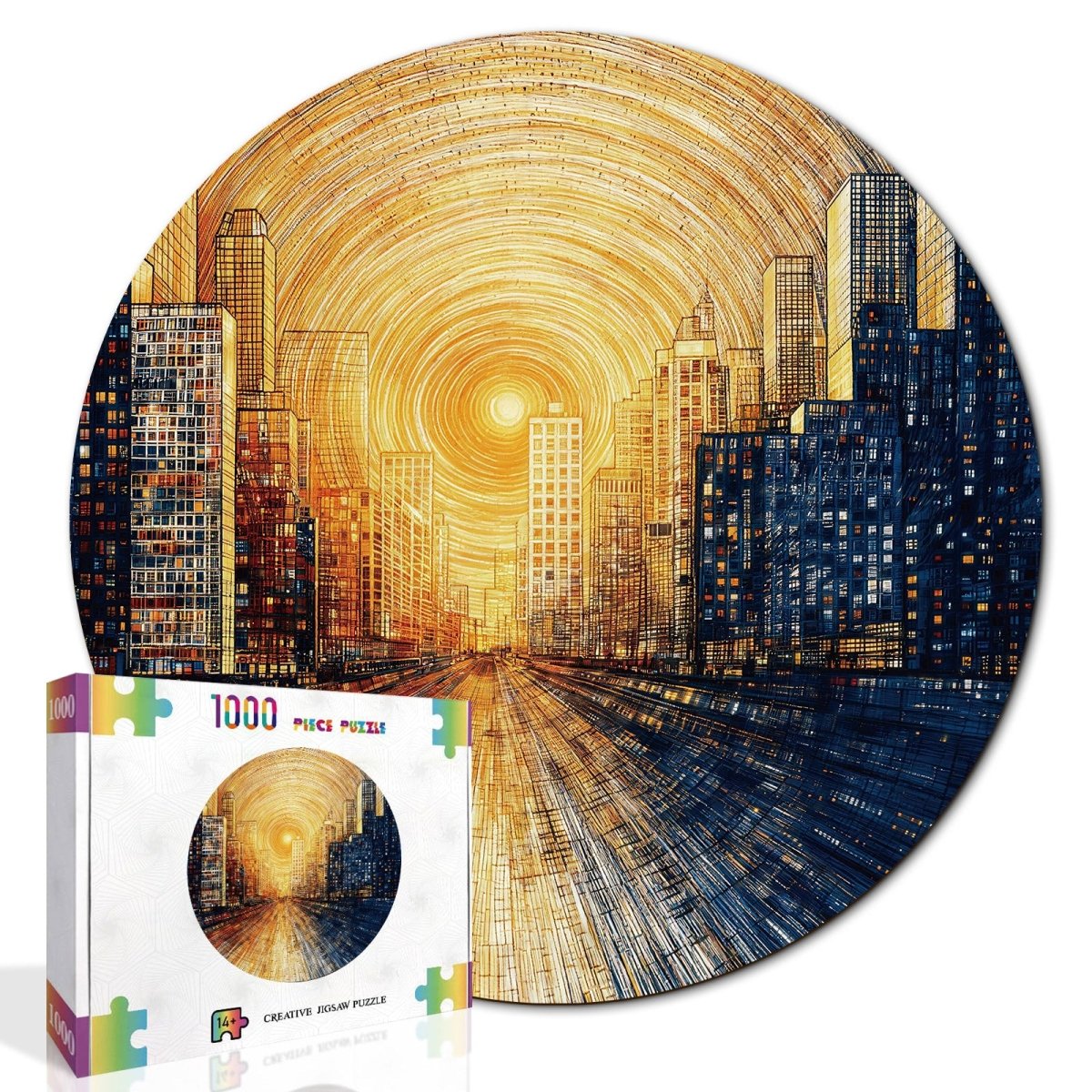 Artistic 1000 - Piece Cardboard Jigsaw Puzzle - City of Dawn - KAAYEE Puzzle