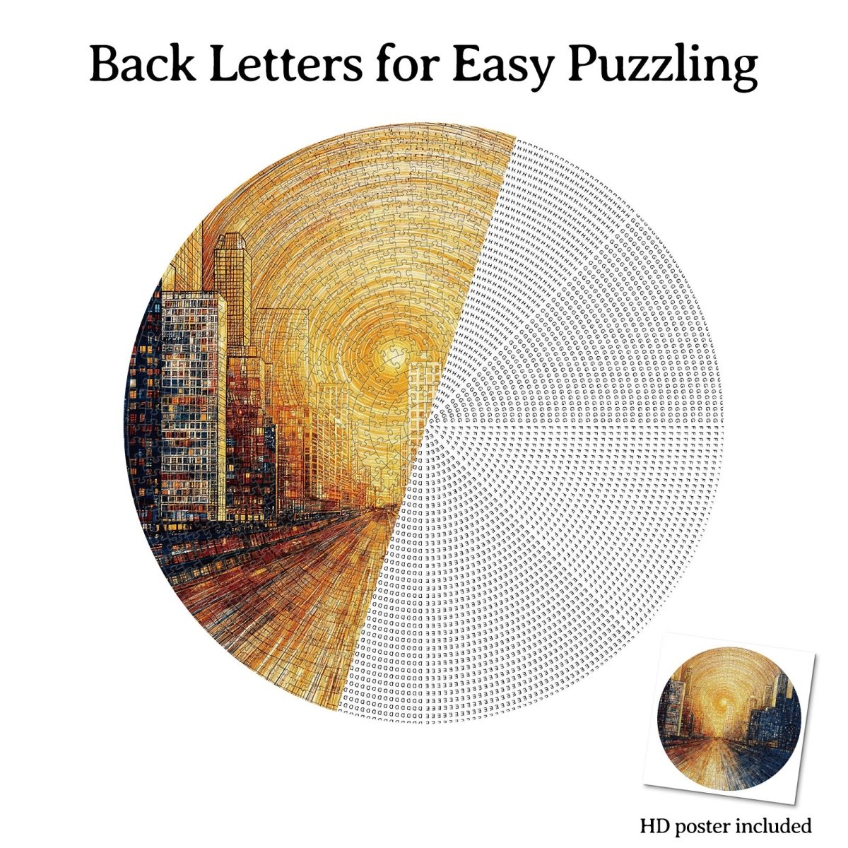 Artistic 1000 - Piece Cardboard Jigsaw Puzzle - City of Dawn - KAAYEE Puzzle