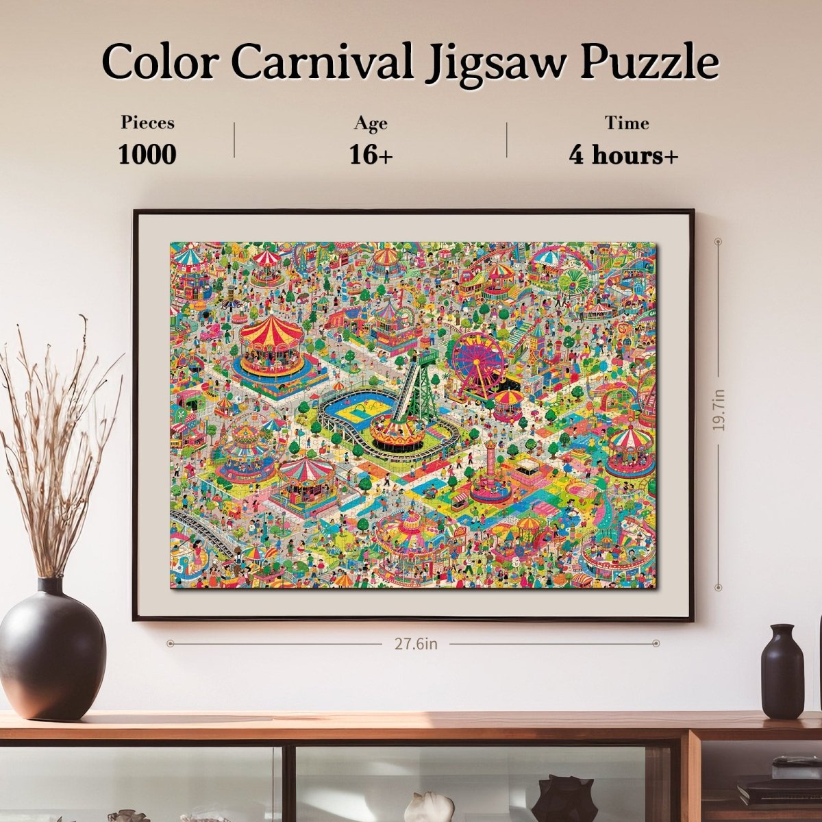 Artistic 1000 - Piece Cardboard Jigsaw Puzzle - Color Carnival - KAAYEE Puzzle