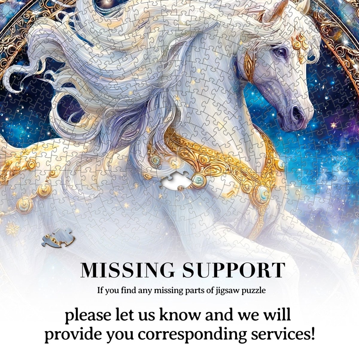 Artistic 1000 - Piece Cardboard Jigsaw Puzzle - Cosmic Horse - KAAYEE Puzzle