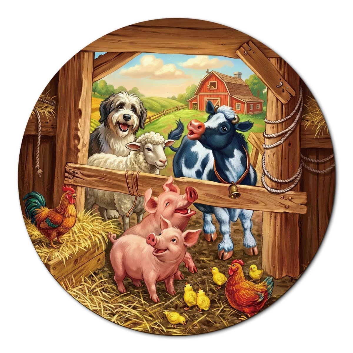Artistic 1000 - Piece Cardboard Jigsaw Puzzle - Cute Critter Farm - KAAYEE Puzzle
