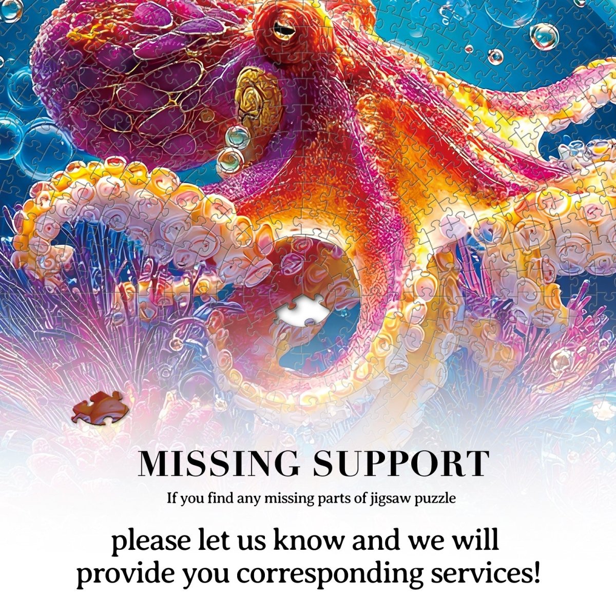 Artistic 1000 - Piece Cardboard Jigsaw Puzzle - Deep Sea Octopus - KAAYEE Puzzle