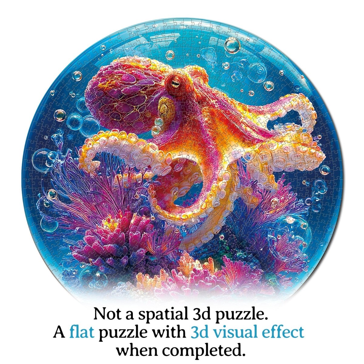 Artistic 1000 - Piece Cardboard Jigsaw Puzzle - Deep Sea Octopus - KAAYEE Puzzle