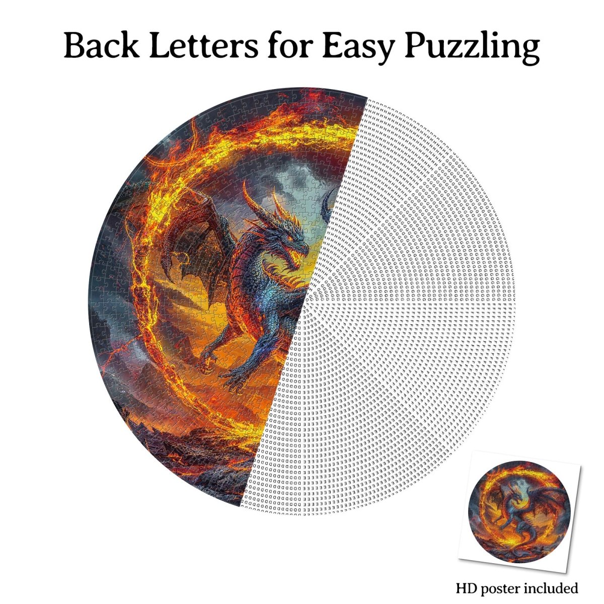 Artistic 1000 - Piece Cardboard Jigsaw Puzzle - Dragonfire Halo - KAAYEE Puzzle