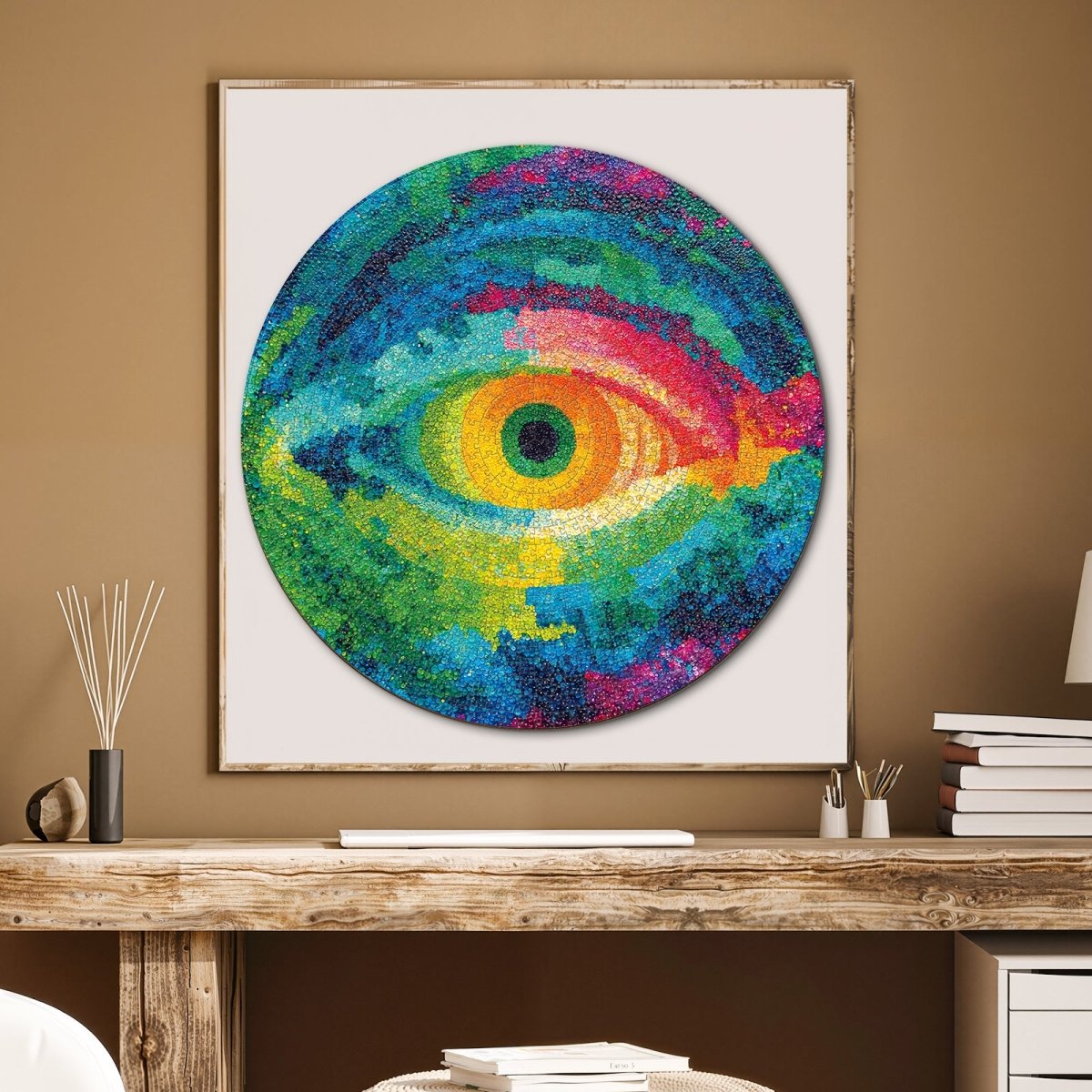 Artistic 1000 - Piece Cardboard Jigsaw Puzzle - Eye of Colors - KAAYEE Puzzle