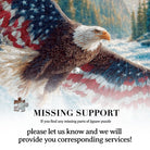 Artistic 1000 - Piece Cardboard Jigsaw Puzzle - Flag Bald Eagle 1 - KAAYEE Puzzle
