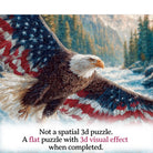 Artistic 1000 - Piece Cardboard Jigsaw Puzzle - Flag Bald Eagle 1 - KAAYEE Puzzle
