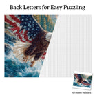 Artistic 1000 - Piece Cardboard Jigsaw Puzzle - Flag Bald Eagle 1 - KAAYEE Puzzle