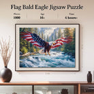Artistic 1000 - Piece Cardboard Jigsaw Puzzle - Flag Bald Eagle 2 - KAAYEE Puzzle