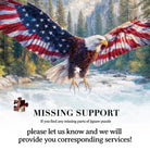 Artistic 1000 - Piece Cardboard Jigsaw Puzzle - Flag Bald Eagle 2 - KAAYEE Puzzle