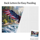 Artistic 1000 - Piece Cardboard Jigsaw Puzzle - Flag Bald Eagle 2 - KAAYEE Puzzle