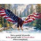 Artistic 1000 - Piece Cardboard Jigsaw Puzzle - Flag Bald Eagle 2 - KAAYEE Puzzle