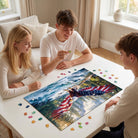 Artistic 1000 - Piece Cardboard Jigsaw Puzzle - Flag Bald Eagle 2 - KAAYEE Puzzle