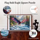 Artistic 1000 - Piece Cardboard Jigsaw Puzzle - Flag Bald Eagle 2 - KAAYEE Puzzle
