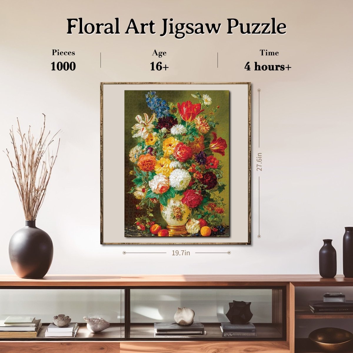 Artistic 1000 - Piece Cardboard Jigsaw Puzzle - Floral Art - KAAYEE Puzzle