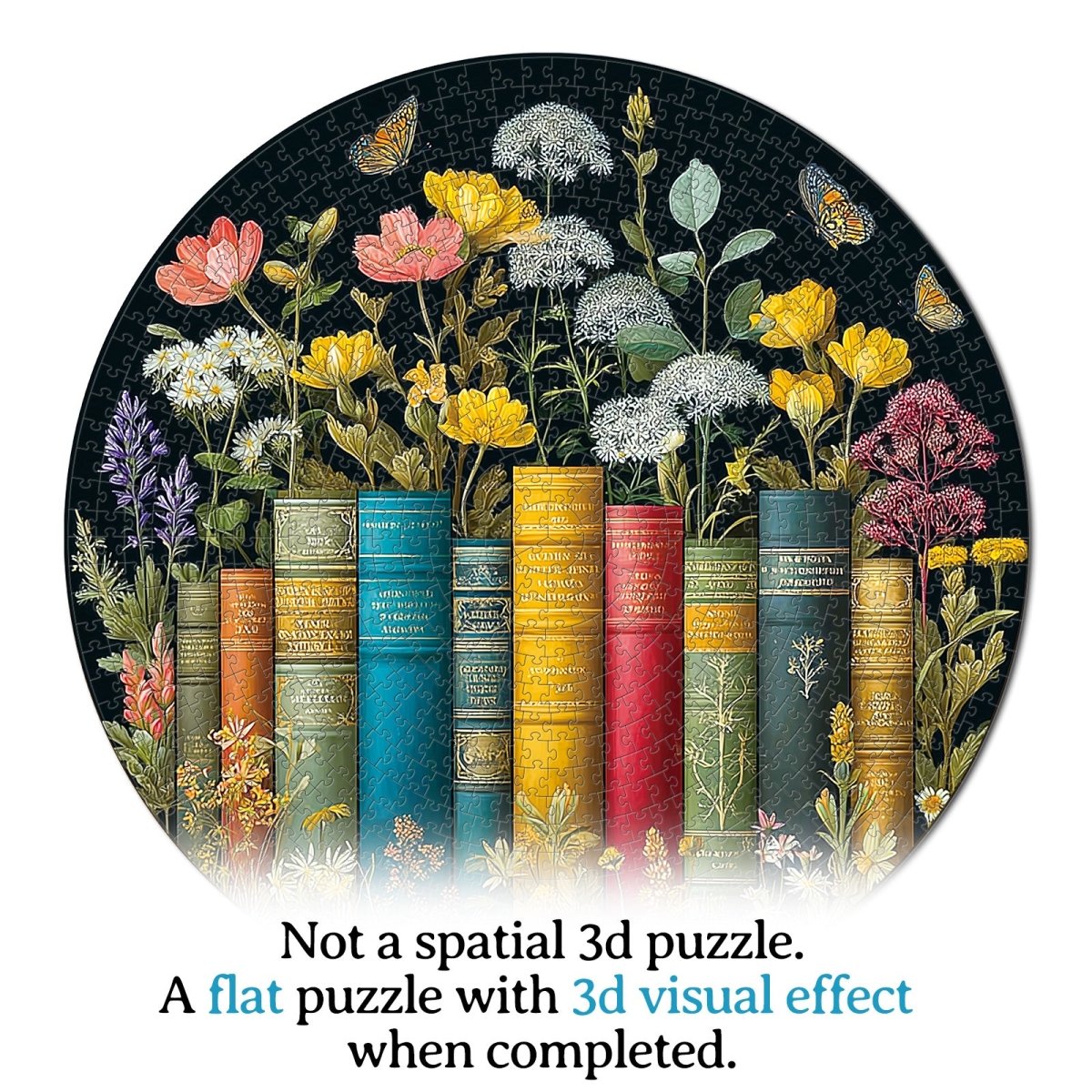 Artistic 1000 - Piece Cardboard Jigsaw Puzzle - Flower on Book - KAAYEE Puzzle