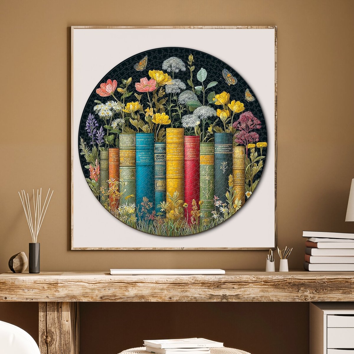 Artistic 1000 - Piece Cardboard Jigsaw Puzzle - Flower on Book - KAAYEE Puzzle