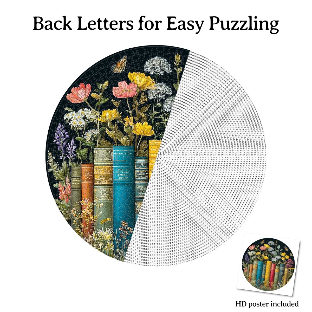 Artistic 1000 - Piece Cardboard Jigsaw Puzzle - Flower on Book - KAAYEE Puzzle