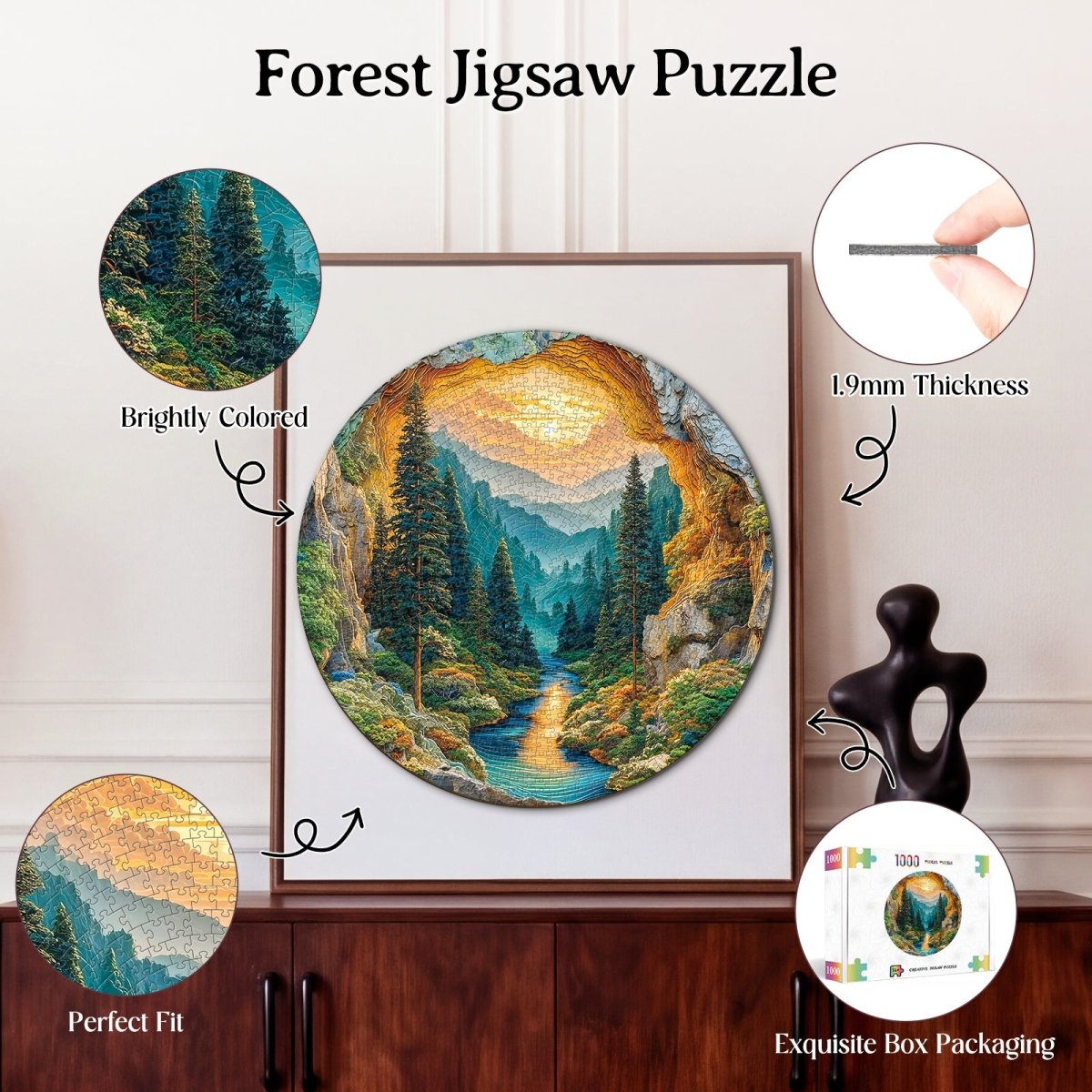 Artistic 1000 - Piece Cardboard Jigsaw Puzzle - Forest - KAAYEE Puzzle