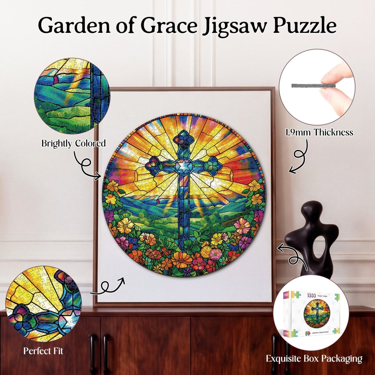 Artistic 1000 - Piece Cardboard Jigsaw Puzzle - Garden of Grace - KAAYEE Puzzle