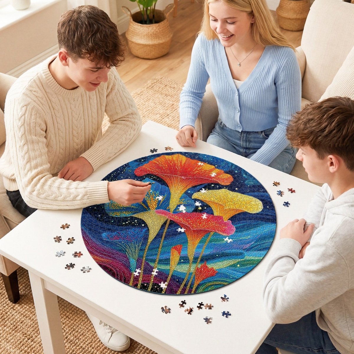 Artistic 1000 - Piece Cardboard Jigsaw Puzzle - Garden of Luminous Bloom - KAAYEE Puzzle