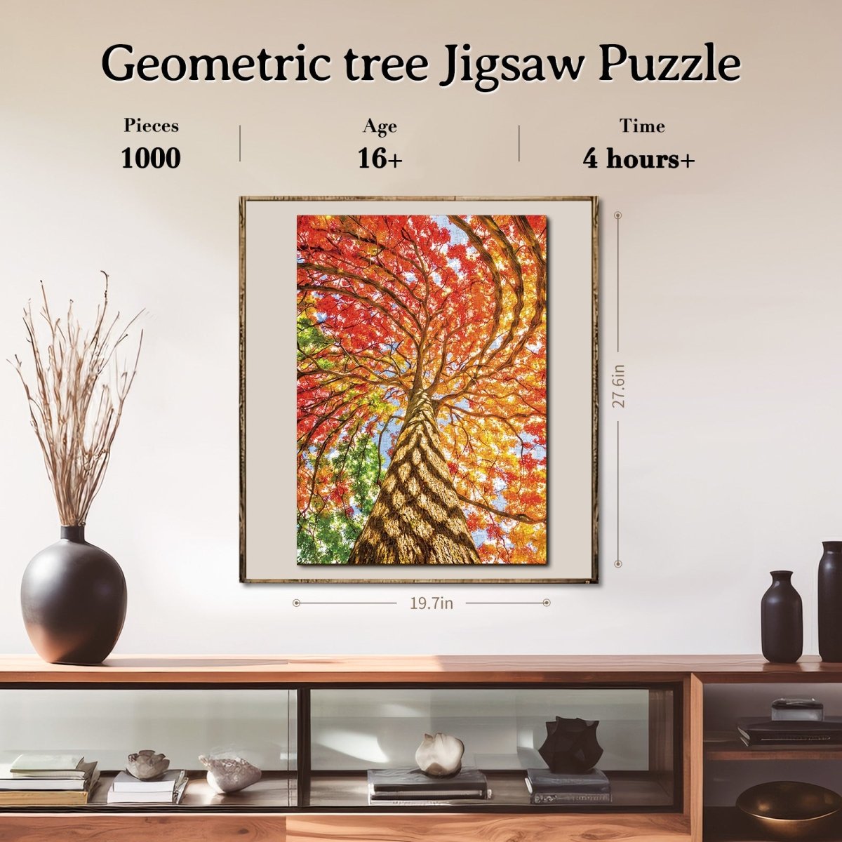 Artistic 1000 - Piece Cardboard Jigsaw Puzzle - Geometric Tree - KAAYEE Puzzle