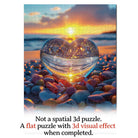 Artistic 1000 - Piece Cardboard Jigsaw Puzzle - Glass Heart Sunset - KAAYEE Puzzle