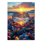 Artistic 1000 - Piece Cardboard Jigsaw Puzzle - Glass Heart Sunset - KAAYEE Puzzle