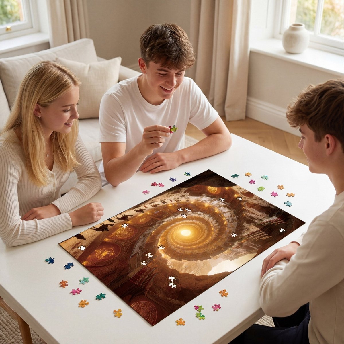 Artistic 1000 - Piece Cardboard Jigsaw Puzzle - Golden Gatewheel - KAAYEE Puzzle