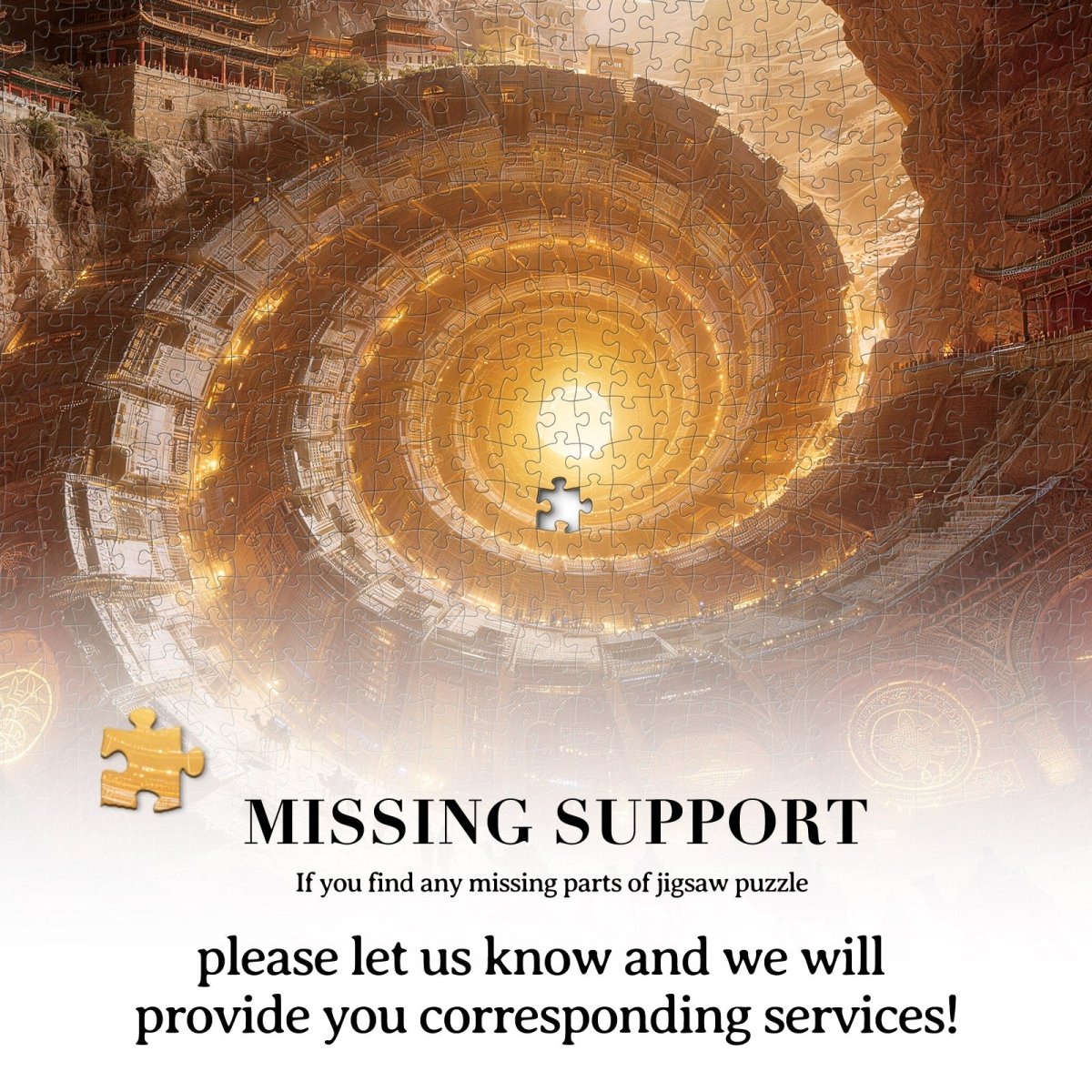 Artistic 1000 - Piece Cardboard Jigsaw Puzzle - Golden Gatewheel - KAAYEE Puzzle