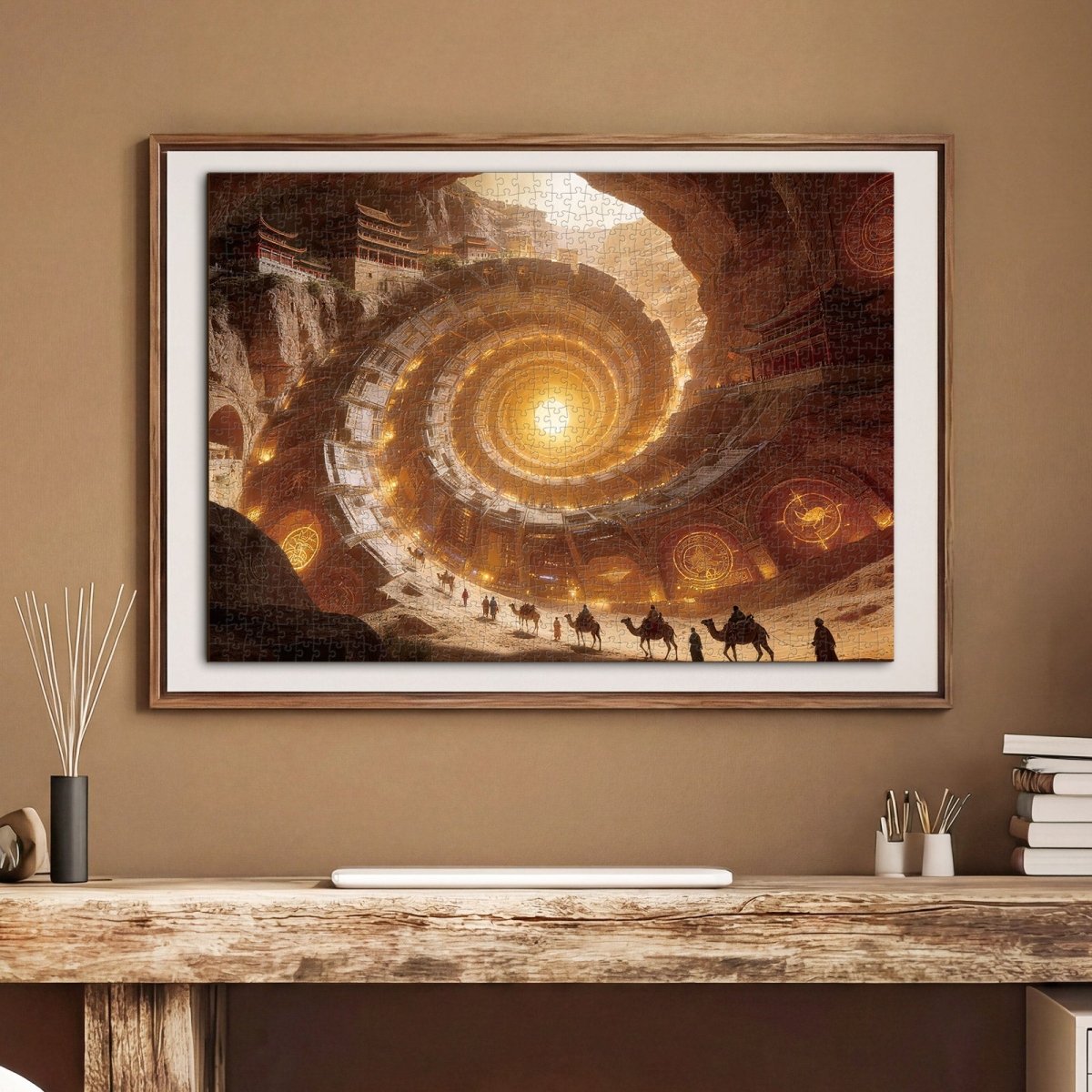 Artistic 1000 - Piece Cardboard Jigsaw Puzzle - Golden Gatewheel - KAAYEE Puzzle