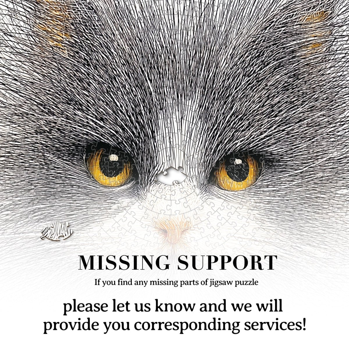 Artistic 1000 - Piece Cardboard Jigsaw Puzzle - Line Cat - KAAYEE Puzzle