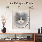 Artistic 1000 - Piece Cardboard Jigsaw Puzzle - Line Cat - KAAYEE Puzzle
